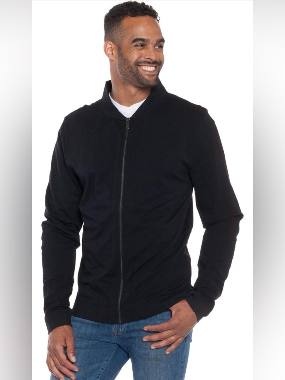 Ably Ruffus Men's Full Zip Lightweight Filium Technology 97% Cotton Jacket XL